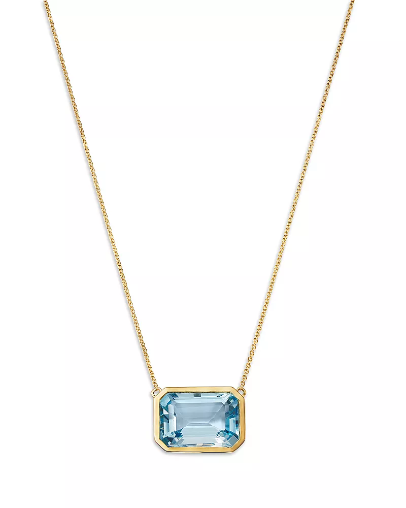 Bloomingdale's Fine Collection Sky Blue Topaz Pendant Necklace in 14K Yellow Gold, 16