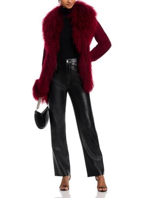 Dorothy Suede & Shearling Trim Coat