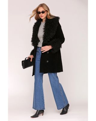 Faux Fur Trim Coat