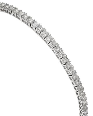 Diamond Princess Tennis Bracelet in 14K White Gold, 5.0 tcw