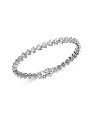 Diamond Bezel Tennis Bracelet in 14K White Gold, 4.0 tcw