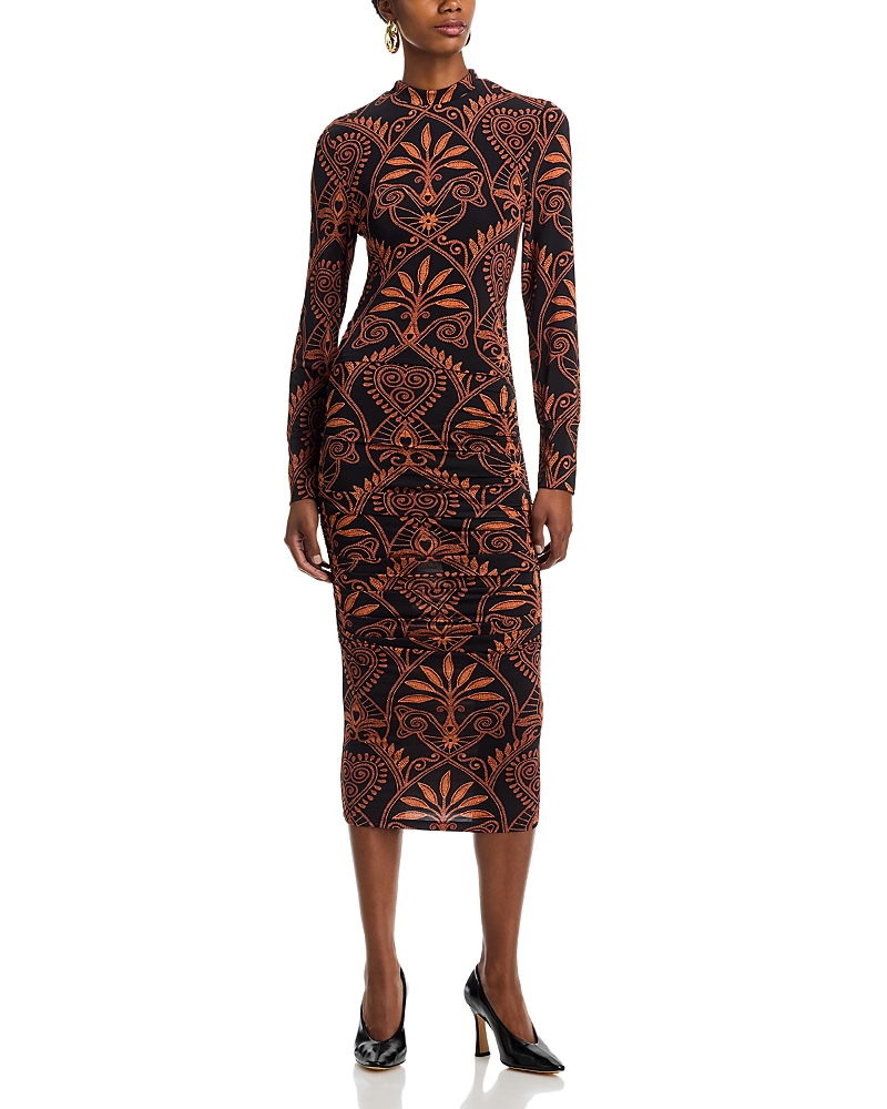 Farm Rio Cornely Anika Printed Jersey Midi Dress In Multi | ModeSens