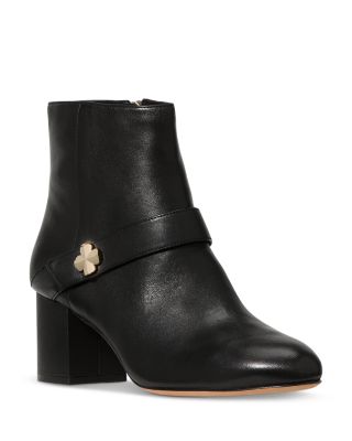 Women's Spade Flower Leather Ankle Booties