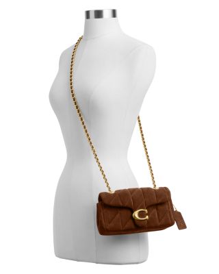 Tabby Suede Quilted Shoulder Bag 20