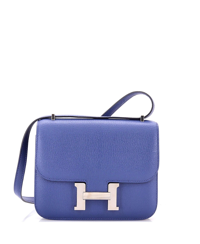 Pre-owned Pre-owned Hermes  Hermes 18 Constance Bag Verso Chevre Mysore In Blue