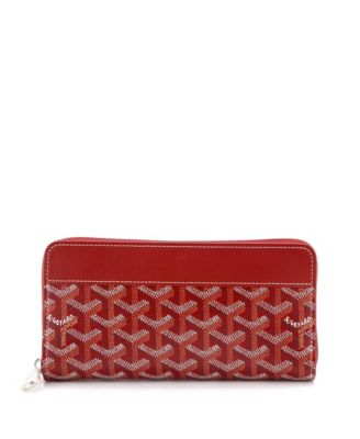 Pre-Owned Goyard Matignon Zip Wallet Coated Canvas with Leather