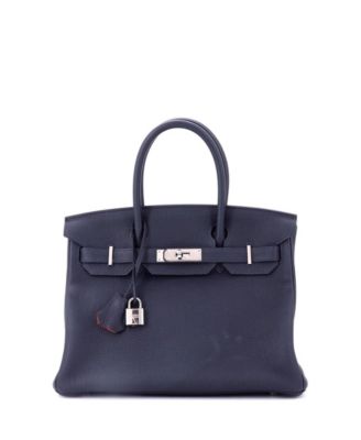  Birkin 30 Handbag Verso Togo with Palladium Hardware
