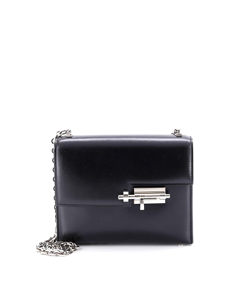 Click to view more detailed imagery on our partner's website Pre-owned Pre-owned Hermes Hermes Mini Verrou Chaine Bag Tadelakt In Black