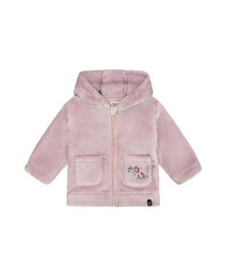 Girls' Hooded Zip Plush Jacket - Baby