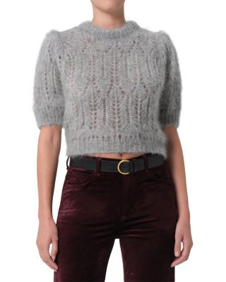 Odette Puff Sleeve Crewneck Sweater