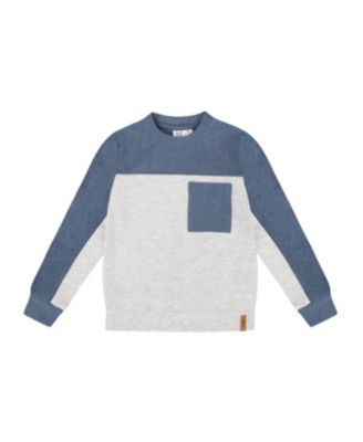 Boys' Long Sleeve Super Soft Brushed Jersey Top Color Block - Little Kid