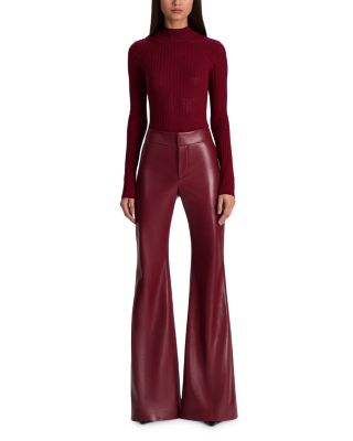 Andrew Faux Leather Bootcut Pants