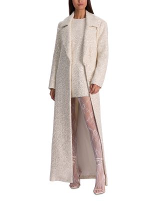 Nicholas Embellished Tweed Maxi Coat