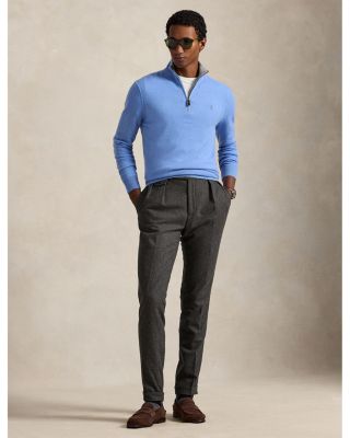 Washable Cashmere Quarter Zip Sweater