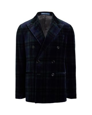 Polo Tailored Plaid Velvet Jacket