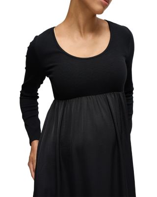 Mixed Media Maternity Dress