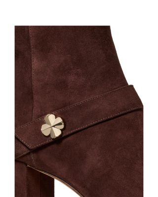 Women's Spade Flower Suede Ankle Booties