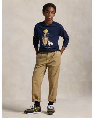Boys' Polo Bear Cotton Long Sleeve Tee - Big Kid