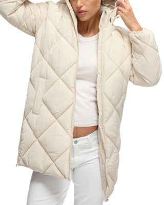 Longline Puffer Maternity Coat