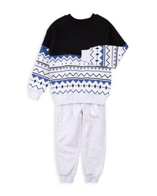 Boys' Fleece Fair Isle Sweatshirt & Joggers Set - Baby