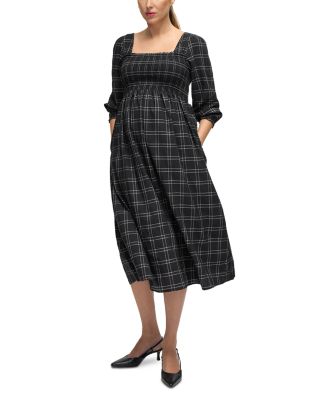 Breeze Checkered Maternity Dress