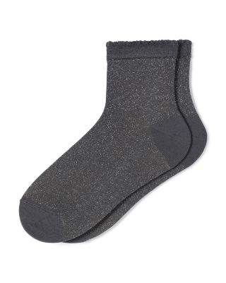 Metallic Opaque Anklet Socks