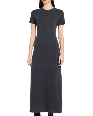 Raglan Sleeve Sweater Dress in Wool Blend