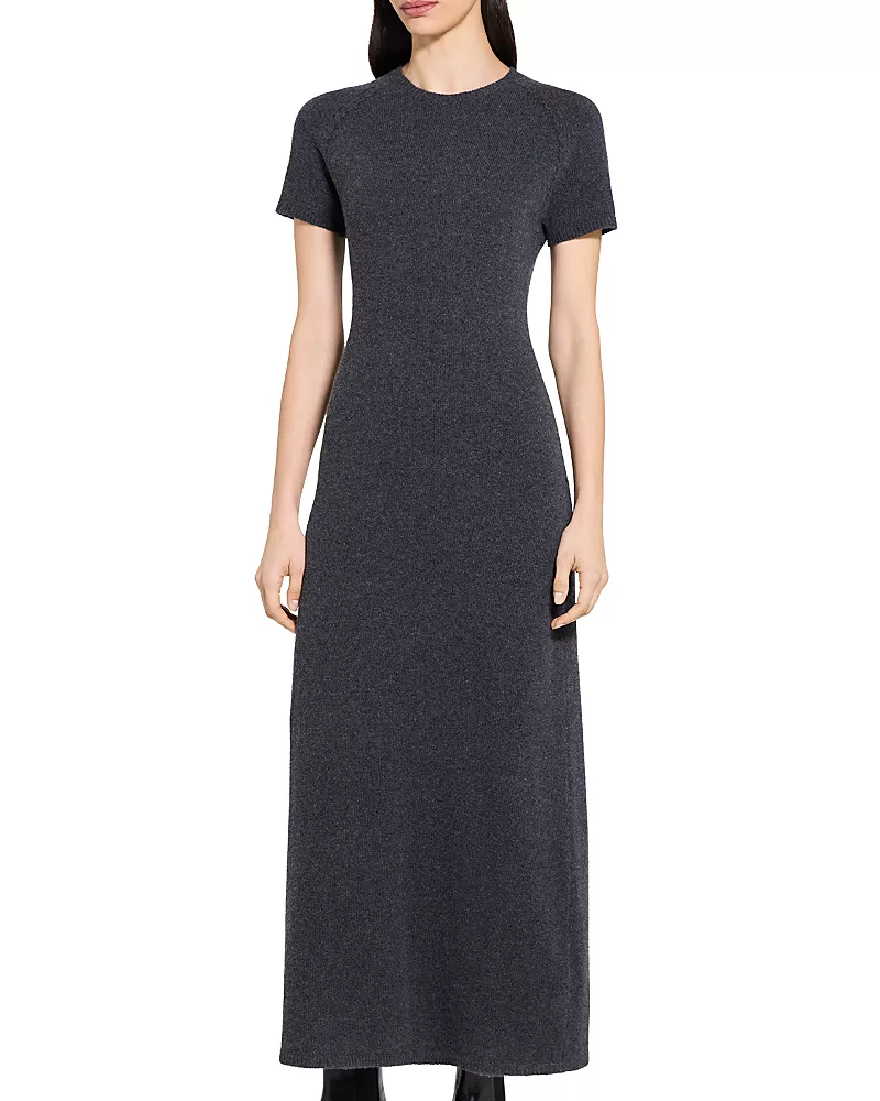 Theory Raglan Sleeve Sweater Dress in Wool Blend