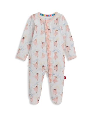 Girls' Pretty Plies Printed Ruffled Footie  One Piece - Baby