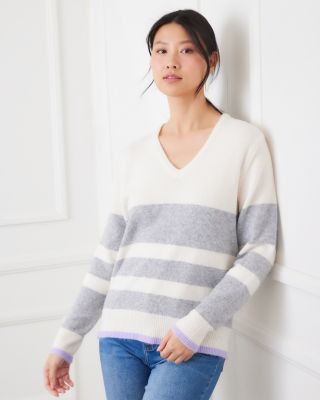 Striped V-Neck Sweater