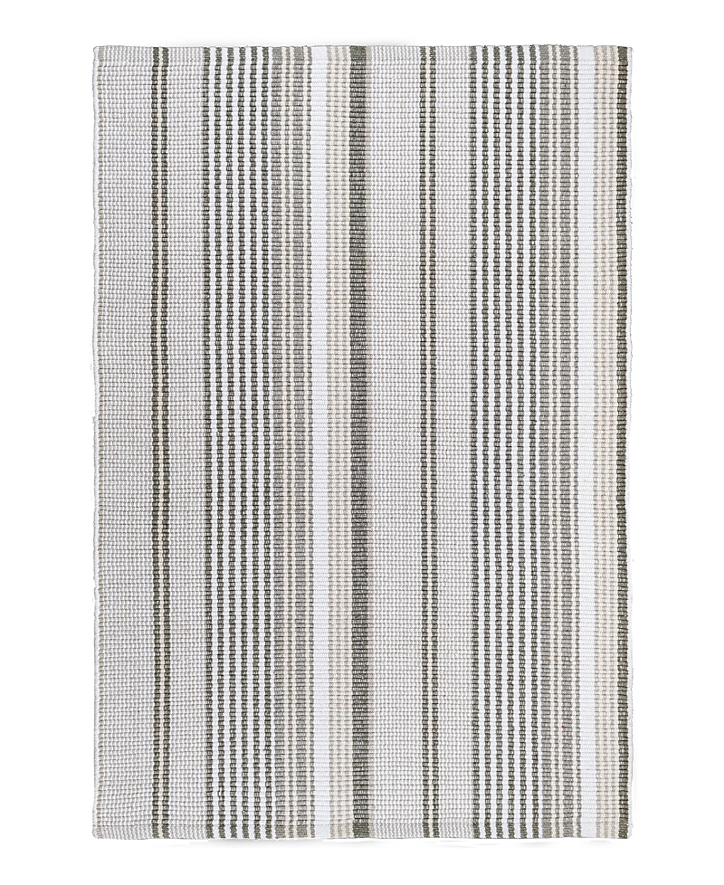 Dash & Albert By Annie Selke Dash Albert By Annie Selke Da169 Gradation Ticking Indoor/outdoor Area Rug, 2'6x20'0 In Gray