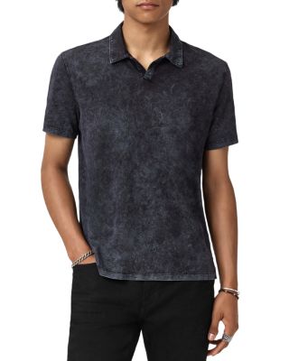 Carsten Open Collar Denim Polo Shirt