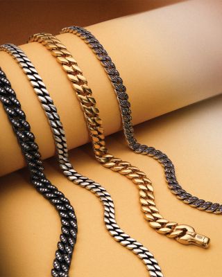 Men's Curb Chain Bracelet in 18K Yellow Gold, 8mm