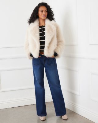 Cropped Faux Fur Jacket