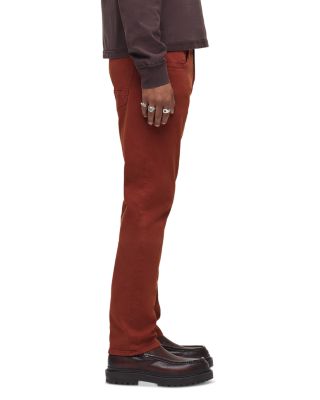 Blake Slim Straight Fit Jeans in Brick Red