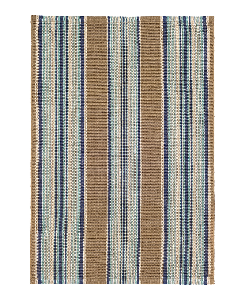 Dash & Albert By Annie Selke Dash Albert By Annie Selke Da142 Blue Heron Stripe Indoor/outdoor Area Rug, 2'6x8'0