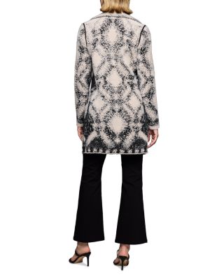 Textured Double Knit Diamond Coat
