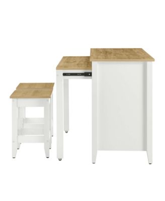  Garland Kitchen Island and Stool, Set of 3