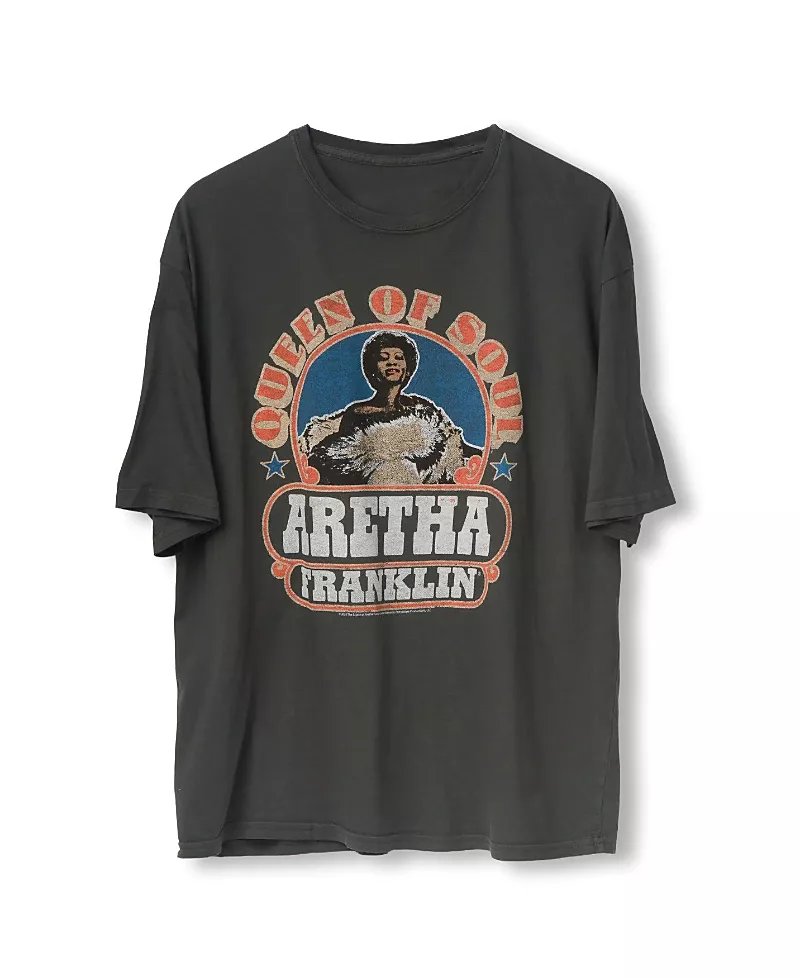 Junk Food Clothing Unisex Aretha Franklin Queen of Soul Oversized Tee