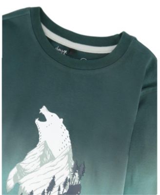 Boys' Long Sleeve Organic Cotton Gradient Jersey Tee - Little Kid