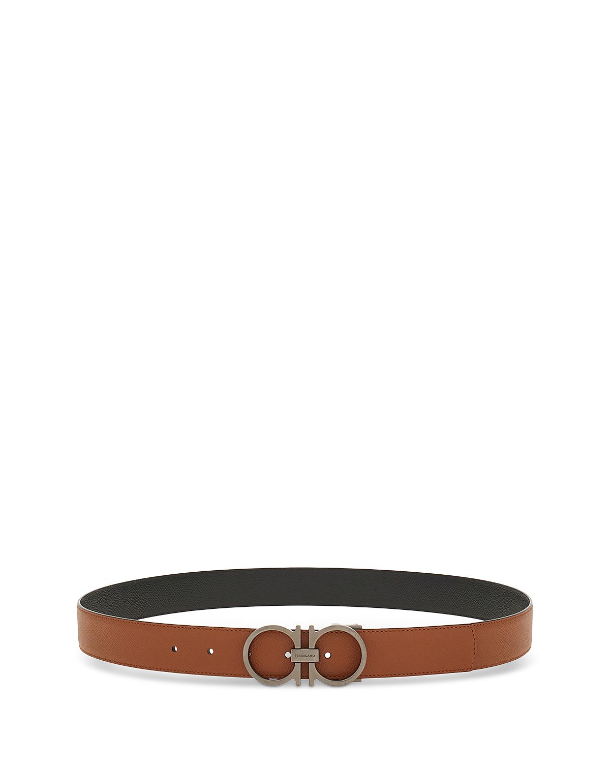 Ferragamo Men's Double Gancini Reversible Leather Belt