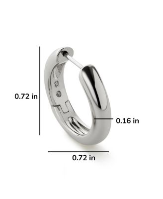 Brass Giulia Medium Silver Hoop Earrings