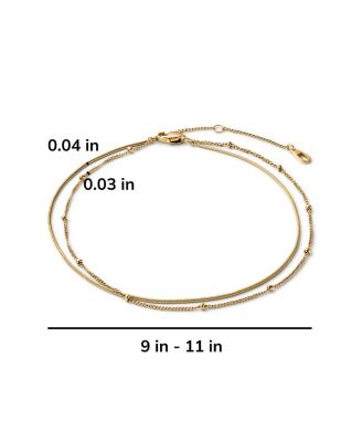 Hallie Stainless Steel Gold Anklet