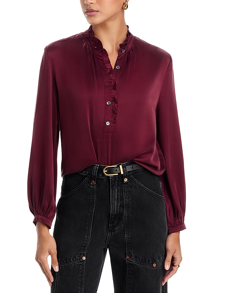 Rails Sien Silk Ruffle Collar Blouse