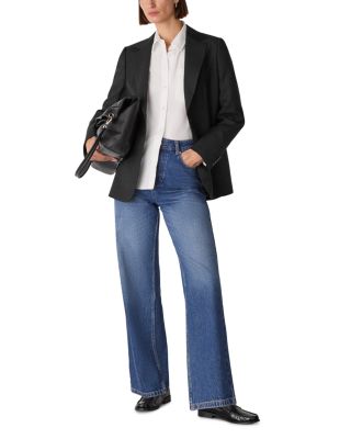 Single Breasted Wool Blend Blazer