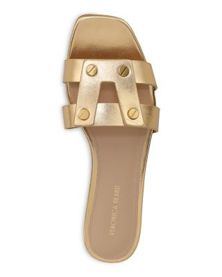 Women&#39;s Via Leather Slide Sandals