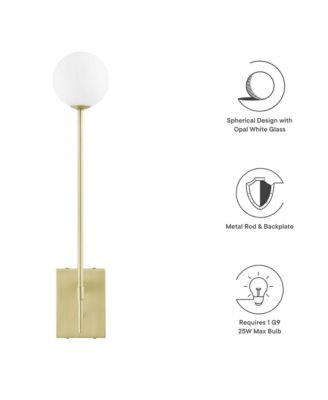  Riva White Globe Wall Sconce
