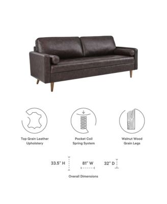 Valour 81" Leather Sofa