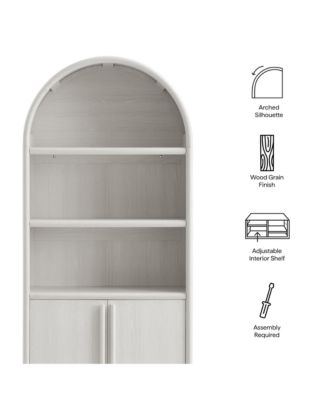 Bellamy Tall Arched Display Cabinet Bookcase
