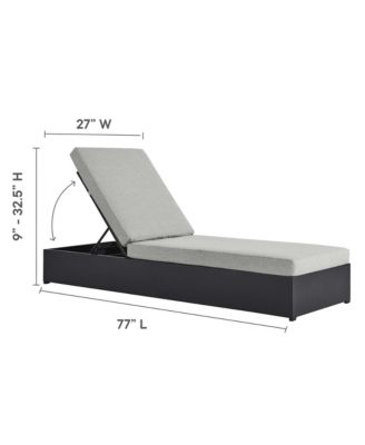Tahoe Outdoor Patio Powder-Coated Aluminum Chaise Lounge Chair
